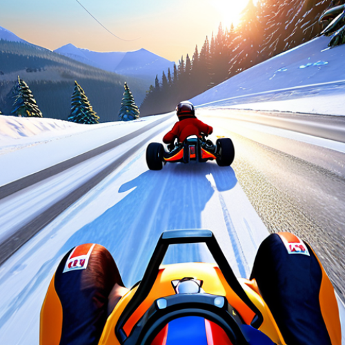 Home 24 **
"A chaotic KartRider Item Race scene, viewed from slightly above, showing karts drifting wildly around a sharp corner on a snowy Polish mountain road. One kart is about to slip on a banana peel. In the foreground, a player expertly uses an angel power-up, radiating a soft glow, to avoid an incoming missile. Snowflakes gently falling, creating a festive, dynamic atmosphere, typical of a winter rally in Zakopane. Polish flags visible in the background."
**