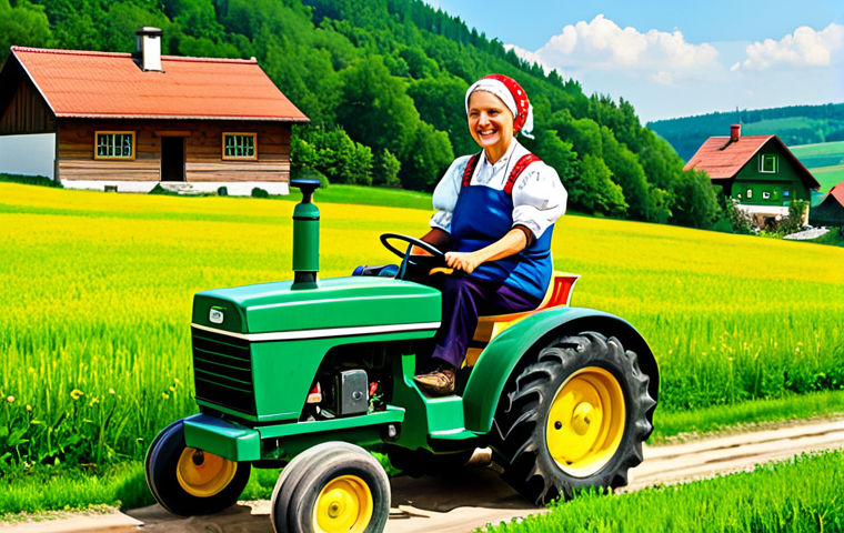 Traditional Polish KartRider Fanart**
"A fully clothed, cheerful woman in a colorful, modest traditional Polish folk costume is painting a KartRider character driving a tractor in a sunny Polish countryside. Rolling green hills, a traditional wooden house (chatka) in the background. Safe for work, appropriate content, perfect anatomy, natural proportions, well-formed hands, proper finger count, family-friendly, professional digital art, high quality."
**