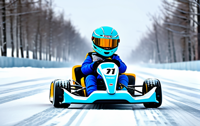 Dynamic KartRider Race**
"A vibrant and dynamic scene of a KartRider race on a snowy track, featuring Ice Shark character in a Formula 1-inspired kart, drifting around a corner, snow spraying from the tires, fully clothed in racing attire, appropriate content, safe for work, perfect anatomy, correct proportions, professional digital art, high detail, family-friendly, well-formed hands, proper finger count, natural body proportions, action shot, bright colors, snowy background."
**
