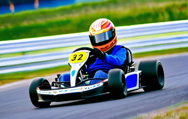 카트라이더 레이싱 대회 참가 - **Prompt: "First Taste of Speed"**
    A dynamic, low-angle shot of an excited amateur go-kart drive...