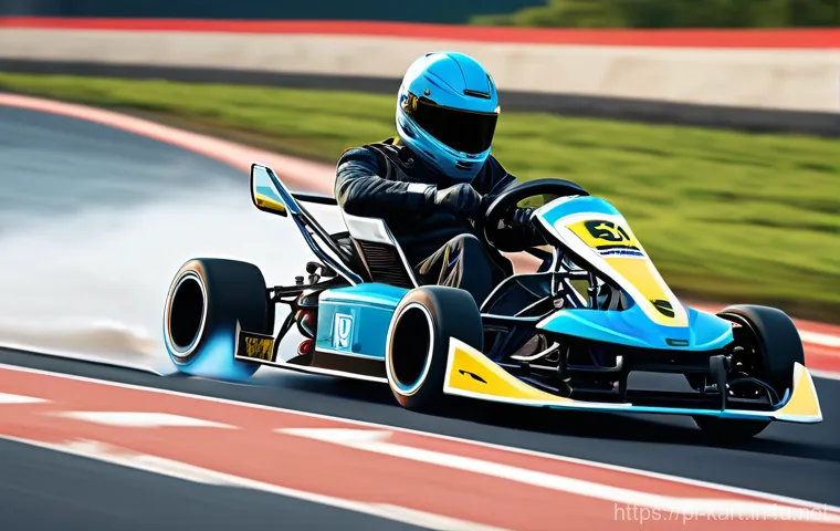 카트라이더 스피드전 팀 조합 - A detailed, vibrant illustration showcasing three distinct professional kart racing characters, each...