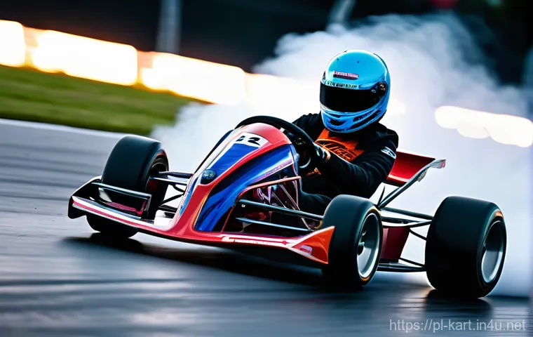 카트라이더 초보 유저와 게임 공략 기법 - **Dynamic Drift Mastery on an Urban Track:**
    A futuristic racing kart, meticulously customized w...