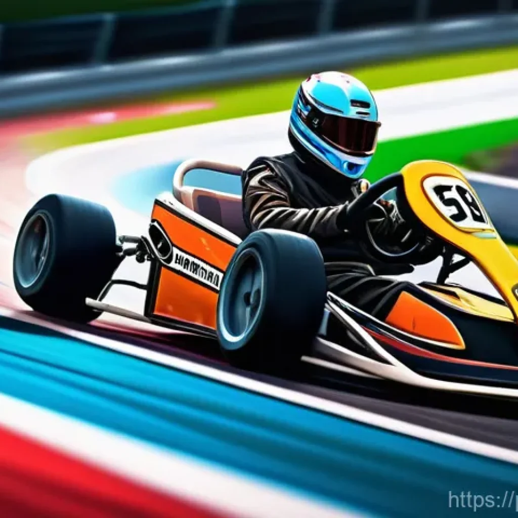 카트라이더 신규 유저 적응 시간 - **Prompt:** A dynamic, cartoonish illustration capturing the excitement of mastering a drift in a vi...