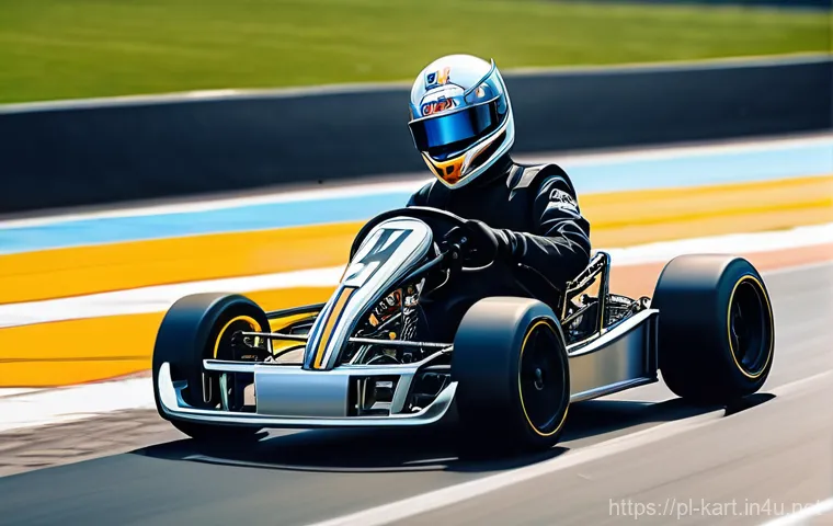 카트라이더 초보 유저의 팬아트와 글로벌 트렌드 - **Prompt:** "A vibrant digital painting of KartRider character Dao, wearing a sleek, modern racing s...