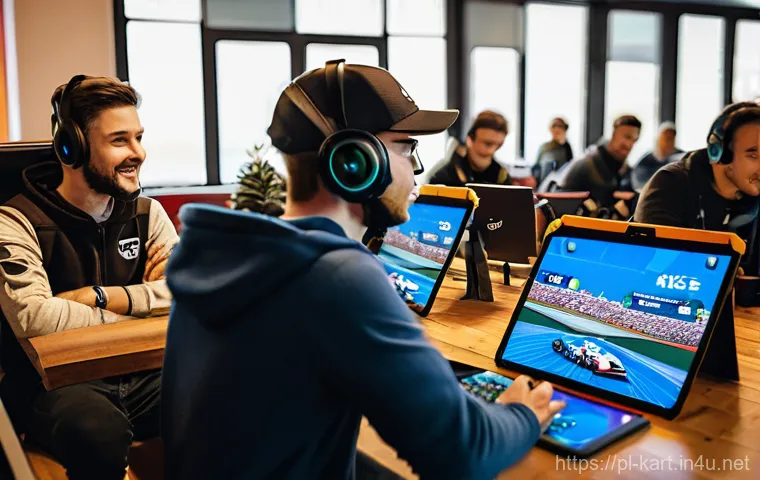 카트라이더 레이싱 스쿨 소개 - **Prompt 2: High-Stakes KartRider Tournament Moment**
    "A dynamic, close-up shot of a crucial mom...