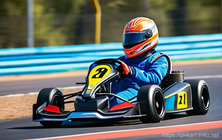카트라이더 스피드전 플레이 공략 - **Dynamic Cornering on the Optimal Line**
    An exhilarating, low-angle shot of a sleek racing kart...