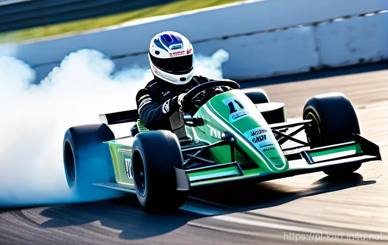 카트라이더 스피드전 플레이 공략 - **Dynamic Cornering on the Optimal Line**
    An exhilarating, low-angle shot of a sleek racing kart...