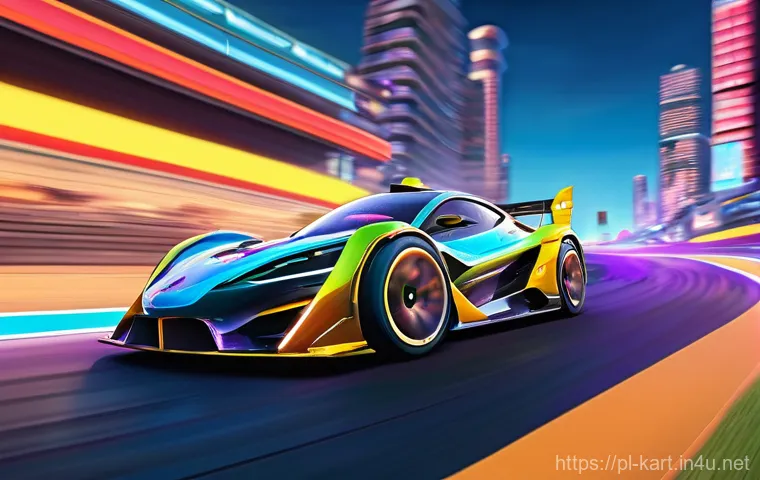 카트라이더 업데이트 공지 분석 - **Prompt:** A vibrant and dynamic scene capturing the excitement of a new KartRider: Drift seasonal ...