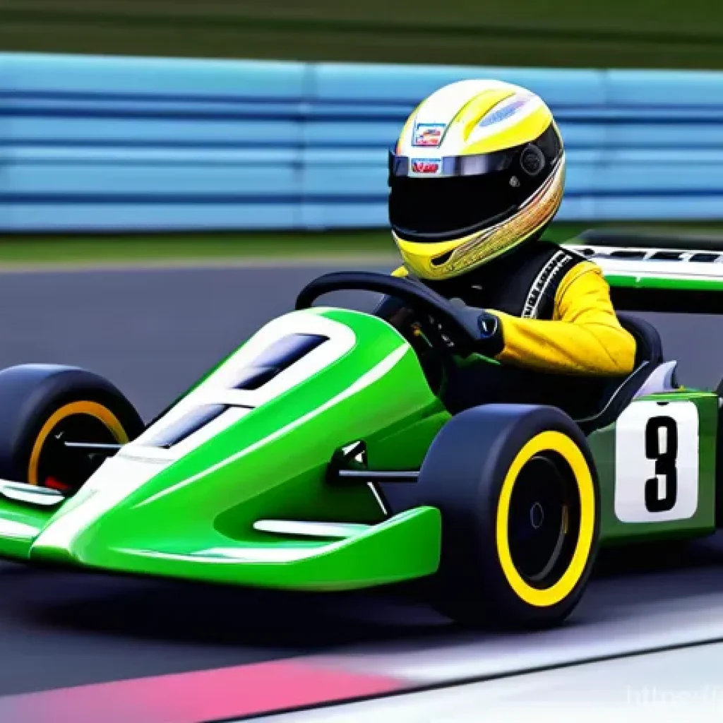 카트라이더 신규 업데이트와 커뮤니티 발전 - **Prompt:** A vibrant, highly detailed 3D render of a modernized classic KartRider kart, sleek and g...