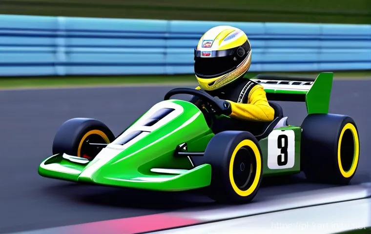 카트라이더 신규 업데이트와 커뮤니티 발전 - **Prompt:** A vibrant, highly detailed 3D render of a modernized classic KartRider kart, sleek and g...