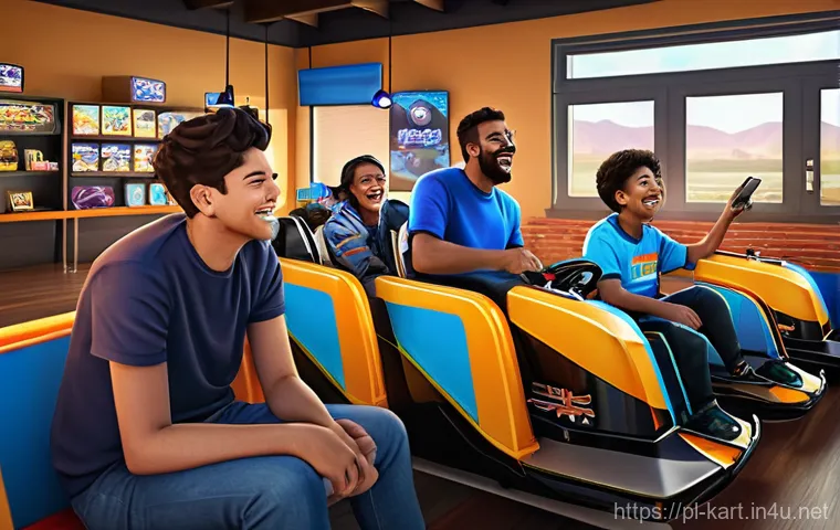 카트라이더 신규 업데이트와 커뮤니티 발전 - **Prompt:** A dynamic, high-octane racing scene on a classic KartRider track, significantly updated ...