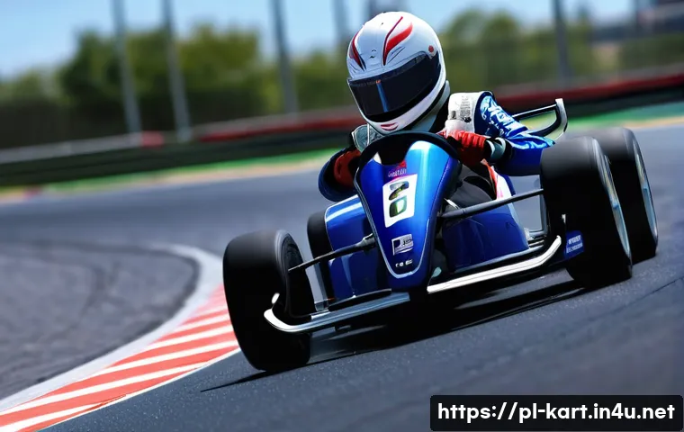 카트라이더 초보 유저와 트랙 공략법 - **Prompt 1: Mastering the Hairpin**
    A determined young female racer, with short, neat hair visib...