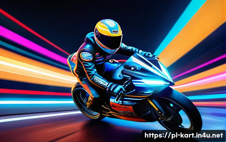 카트라이더 팬아트와 글로벌 이벤트 성공 사례 - A vibrant fanart scene featuring a KartRider character in a dynamic racing pose on a futuristic trac...