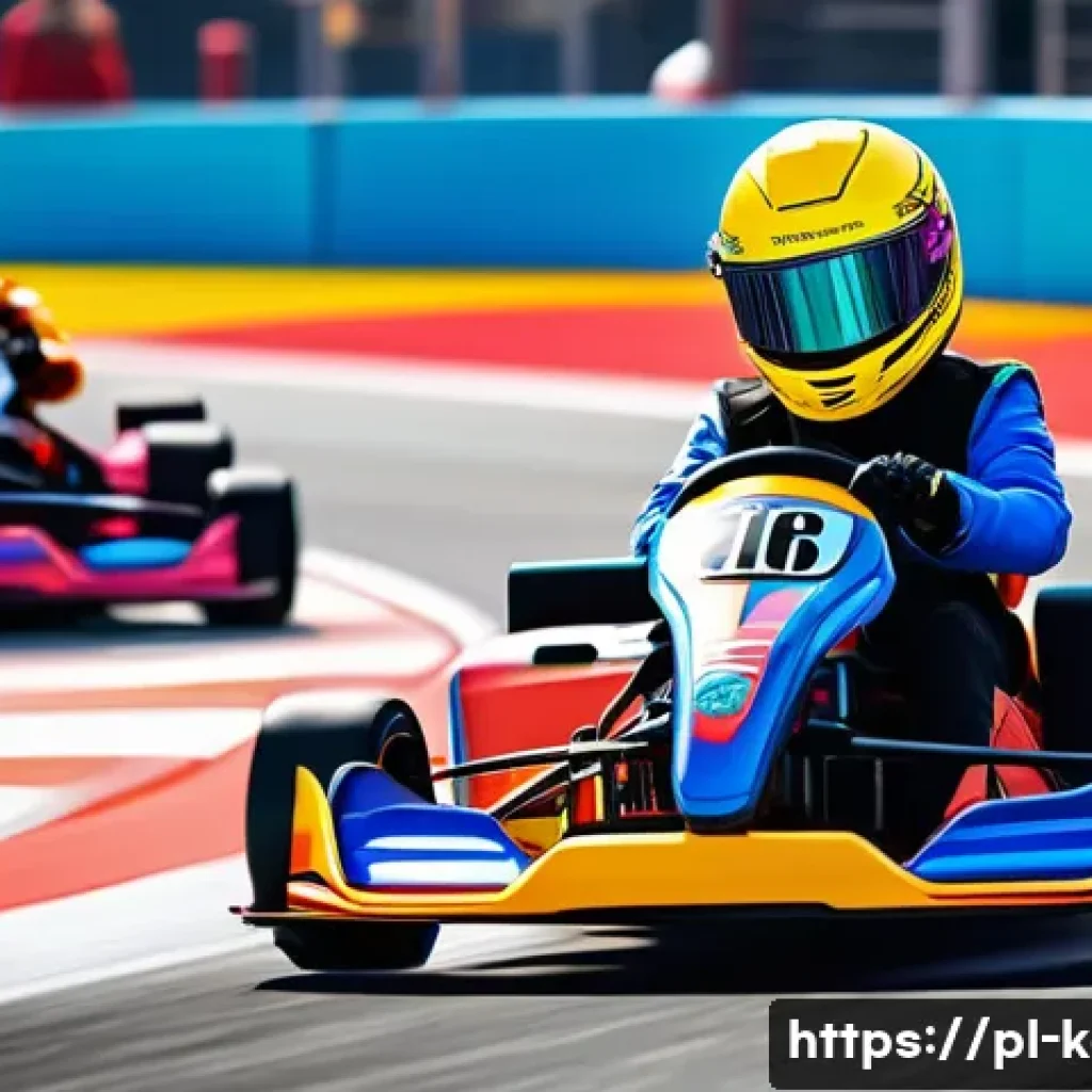 카트라이더 팀전 승리 공략 - A dynamic team kart racing scene on a vibrant, colorful track inspired by European cityscapes, featu...