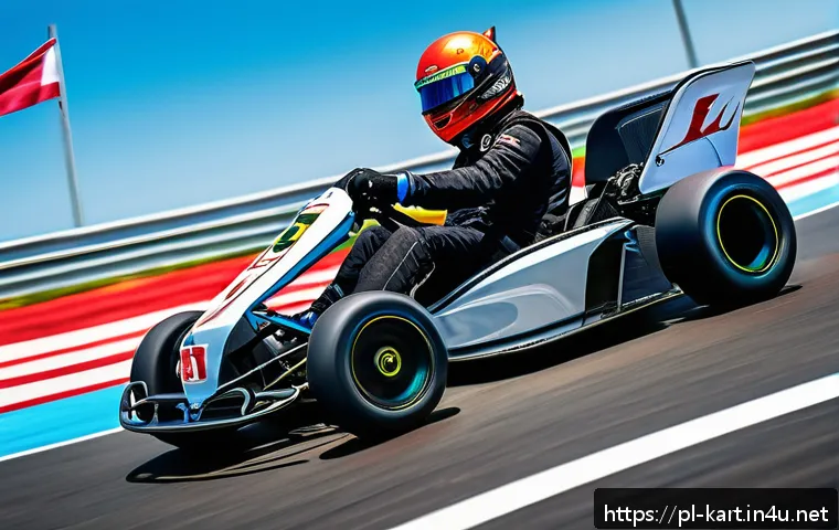 카트라이더 초보 유저를 위한 게임 공략 전략 - A dynamic racing scene featuring a stylish, high-performance kart with enhanced tires and a powerful...