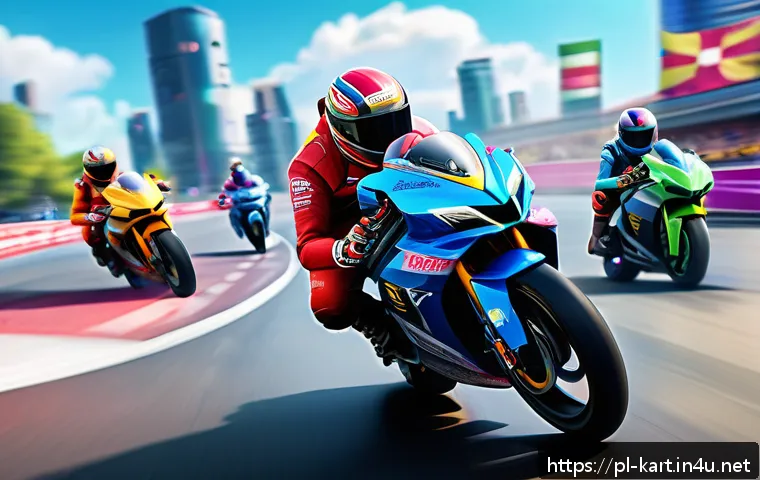 카트라이더 팬아트 대회의 글로벌 성장 사례 - A vibrant digital fanart scene featuring diverse KartRider characters racing through a colorful, dyn...