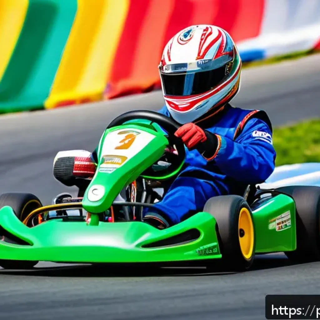 카트라이더 초보자 연습용 트랙 - A vibrant and dynamic kart racing scene set on a beginner-friendly track called "Sunny Circuit" in a...