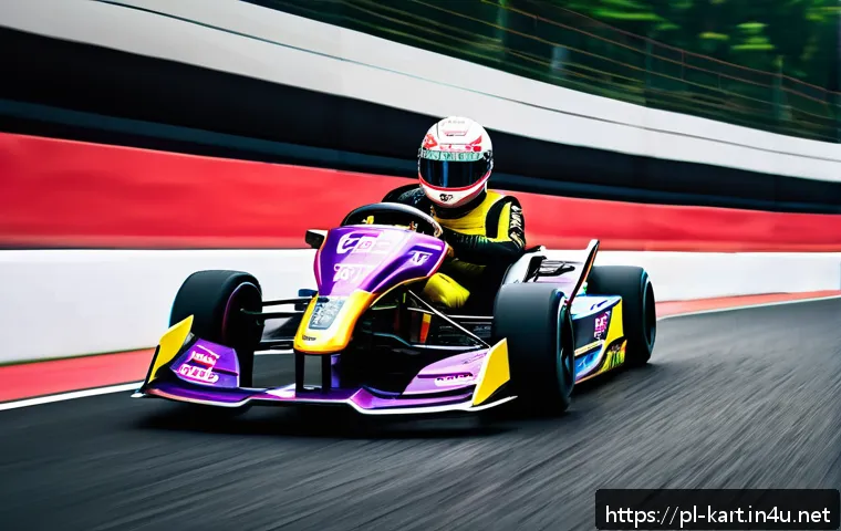 카트라이더 팬아트 대회와 글로벌 유저 인터뷰 - A dynamic and colorful KartRider racing scene featuring an aggressive driver maneuvering through a s...