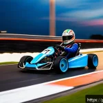 Home 22 카트라이더 드리프트 활용법 - A dynamic racing scene featuring a sleek kart drifting expertly through a sharp corner on a vibrant ...