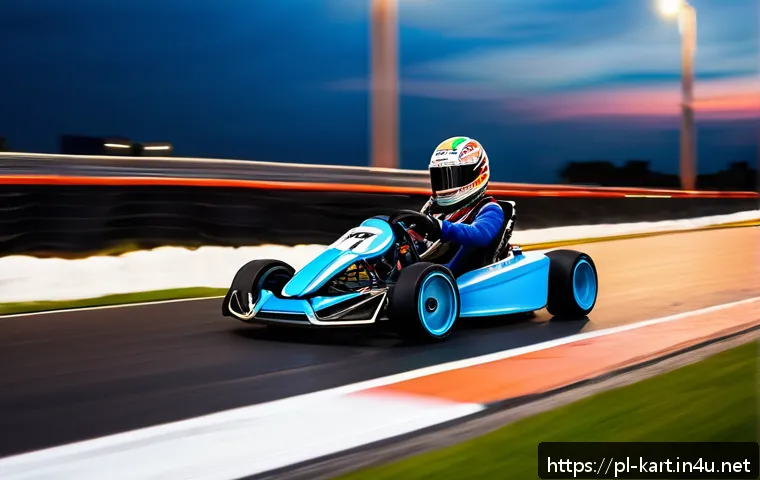 카트라이더 드리프트 활용법 - A dynamic racing scene featuring a sleek kart drifting expertly through a sharp corner on a vibrant ...