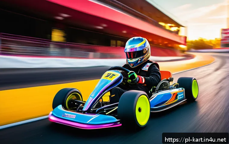 카트라이더 신규 유저의 게임 플레이 조언 - A dynamic racing scene featuring a high-speed kart drifting sharply around a tight urban corner at s...